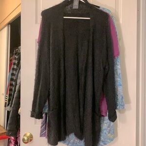 Black soft cardigan, Large.Nylon/Acrylic